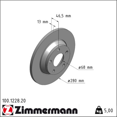 Bremsscheibe 100.1228.20 Bremsscheibe 100.1228.20