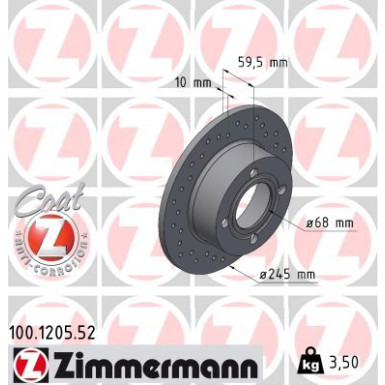 Zimmermann Bremsscheibe SPORT Z 100.1205.52