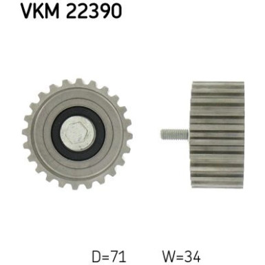 SKF Umlenk-/Führungsrolle, Zahnriemen VKM 22390