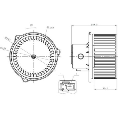 Innenraumgebläse 34275 Innenraumgebläse 34275