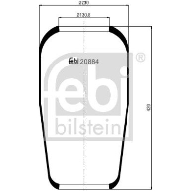 FEBI BILSTEIN 20884 Federbalg, Luftfederung