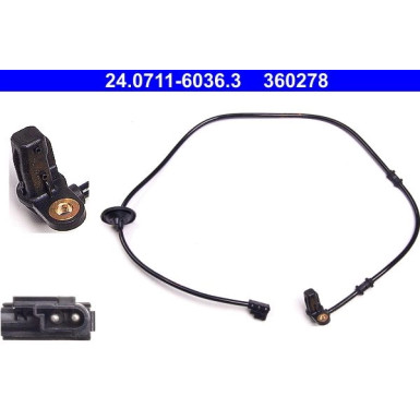 Sensor, Raddrehzahl 24.0711-6036.3 Sensor, Raddrehzahl 24.0711-6036.3