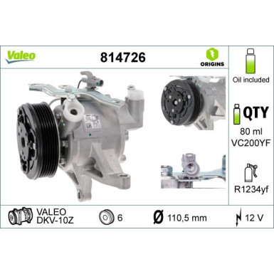 Kompressor, Klimaanlage 814726 Kompressor, Klimaanlage 814726