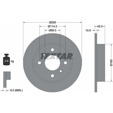 Textar Bremsscheibe 92056400