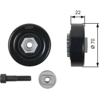Spannrolle, Keilrippenriemen T36408