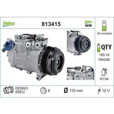 Valeo Kompressor, Klimaanlage VALEO CORE-FLEX 813415