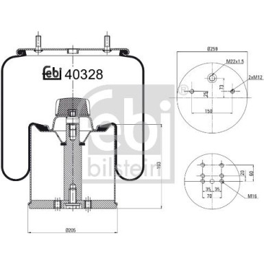FEBI BILSTEIN 40328 Federbalg, Luftfederung