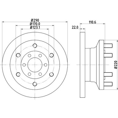 Bremsscheibe 8DD 355 117-501 Bremsscheibe 8DD 355 117-501