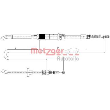 Metzger Seilzug, Feststellbremse 10.7484