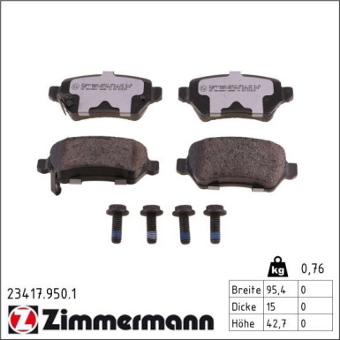 Bremsbelagsatz, Scheibenbremse 23417.950.1