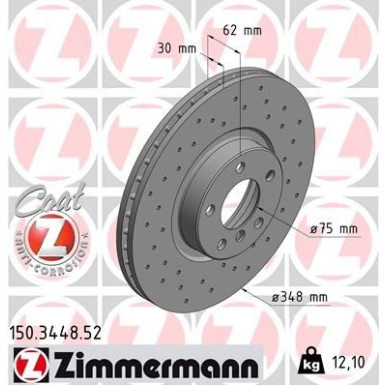 Zimmermann Bremsscheibe SPORT Z 150.3448.52