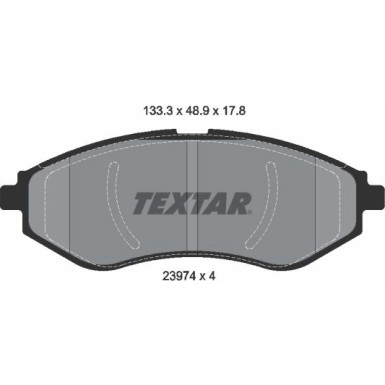 Textar Bremsbelagsatz, Scheibenbremse Q+ 2397401 Textar Bremsbelagsatz, Scheibenbremse Q+ 2397401