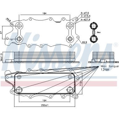 Nissens Ölkühler, Motoröl FIRST FIT 90784