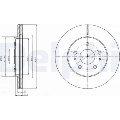 Delphi Bremsscheibe BG4326 Delphi Bremsscheibe BG4326