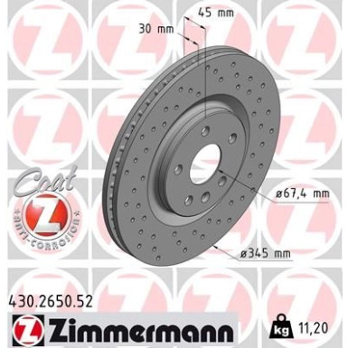 Zimmermann Bremsscheibe SPORT Z 430.2650.52