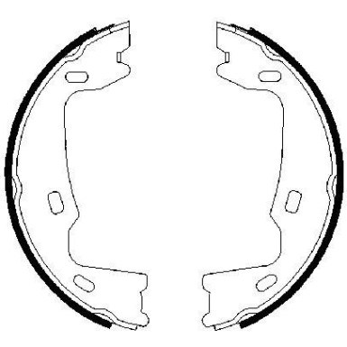 BOSCH Bremsbackensatz, Feststellbremse 0 986 487 214 BOSCH Bremsbackensatz, Feststellbremse 0 986 487 214