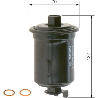 BOSCH Kraftstofffilter 0 986 450 221