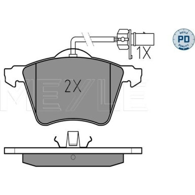 Meyle Bremsbelagsatz, Scheibenbremse MEYLE-PD: Advanced performance and design 025 234 1819/PD