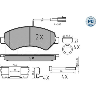 Bremsbelagsatz, Scheibenbremse 025 244 6619-1/PD Bremsbelagsatz, Scheibenbremse 025 244 6619-1/PD
