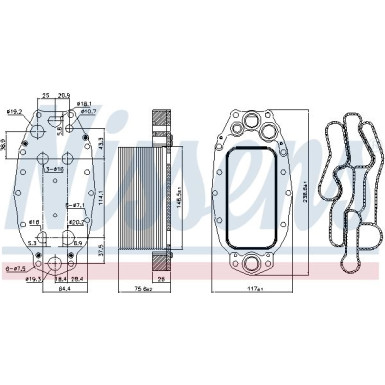 Nissens Ölkühler, Motoröl FIRST FIT 91118