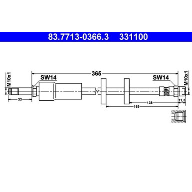 Bremsschlauch 83.7713-0366.3