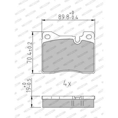 Ferodo Bremsbelagsatz, Scheibenbremse PREMIER ECO FRICTION FDB163
