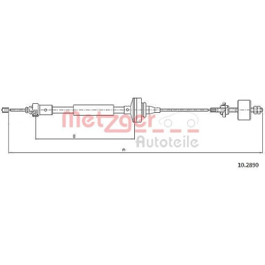 Metzger Seilzug, Kupplungsbetätigung 10.2890