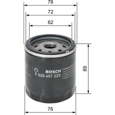 BOSCH F 026 407 225 Ölfilter BOSCH F 026 407 225 Ölfilter