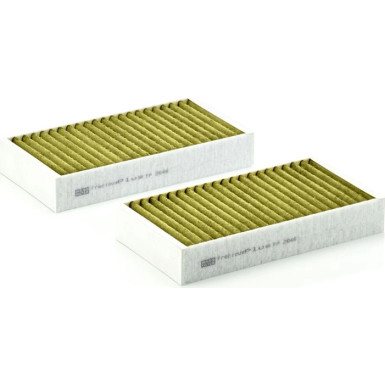 MANN-FILTER FP 2646-2 Innenraumfilter FreciousPlus Aktivkohlefilter mit Polyphenol, antibakteriell, Feinstaubfilter (PM 2.5)