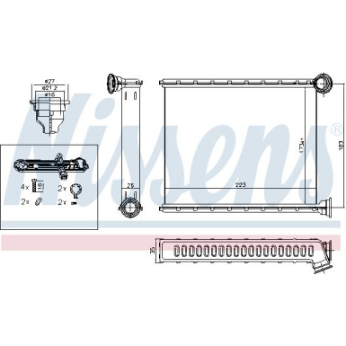 Nissens Wärmetauscher, Innenraumheizung FIRST FIT 72962