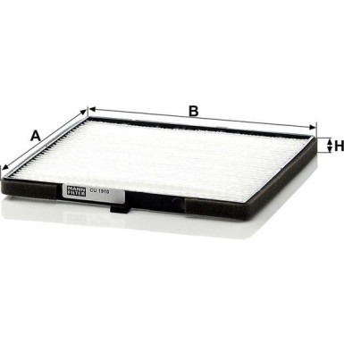 MANN-FILTER CU 1910 Innenraumfilter, Partikelfilter MANN-FILTER CU 1910 Innenraumfilter, Partikelfilter