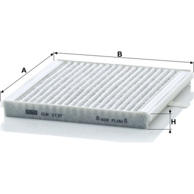 MANN-FILTER CUK 2137 Innenraumfilter, Aktivkohlefilter MANN-FILTER CUK 2137 Innenraumfilter, Aktivkohlefilter