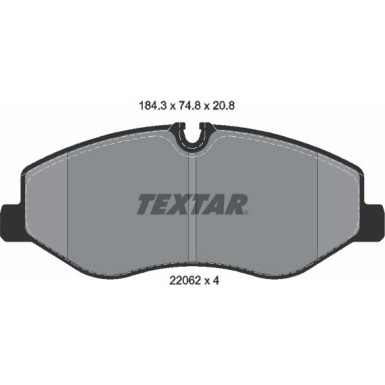 Textar Bremsbelagsatz, Scheibenbremse Q+ 2206201 Textar Bremsbelagsatz, Scheibenbremse Q+ 2206201
