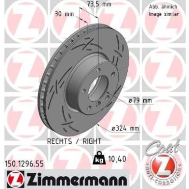 Zimmermann Bremsscheibe BLACK Z 150.1296.55 Zimmermann Bremsscheibe BLACK Z 150.1296.55