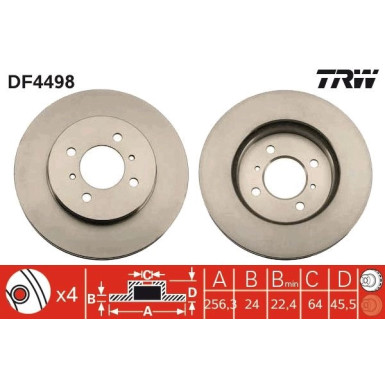 TRW Bremsscheibe DF4498