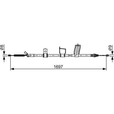 Seilzug, Feststellbremse 1 987 482 628 Seilzug, Feststellbremse 1 987 482 628