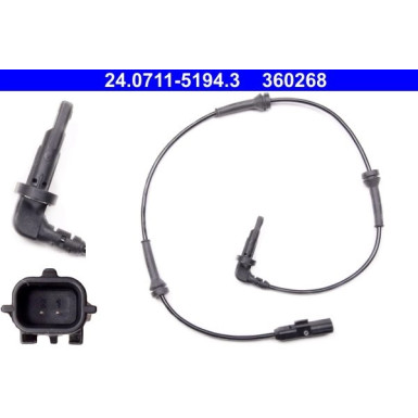 Sensor, Raddrehzahl 24.0711-5194.3
