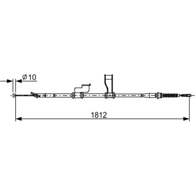 BOSCH Seilzug, Feststellbremse 1 987 482 616 BOSCH Seilzug, Feststellbremse 1 987 482 616