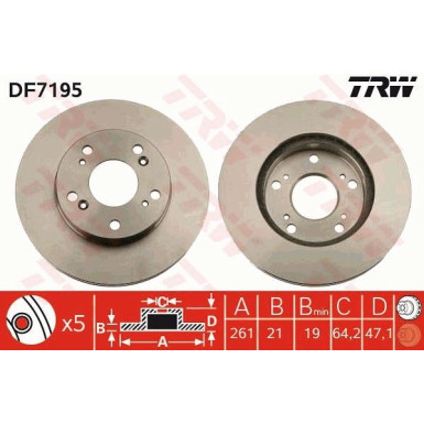 TRW Bremsscheibe DF7195