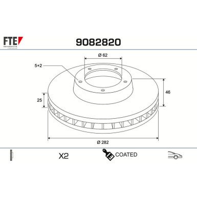 Bremsscheibe 9082820 Bremsscheibe 9082820