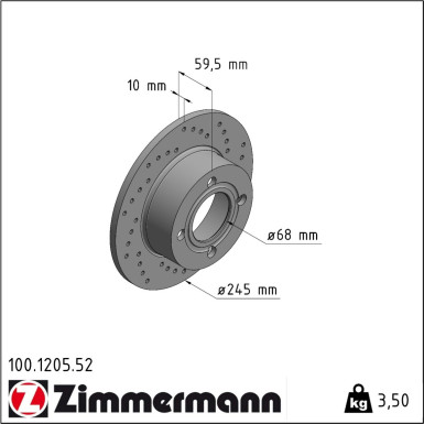Bremsscheibe 100.1205.52