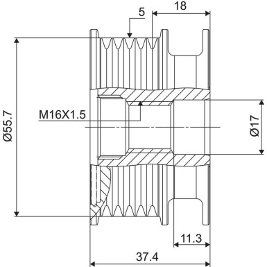 Valeo Generatorfreilauf VALEO NEW SPARE PART 588035