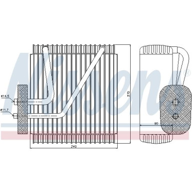 Nissens Verdampfer, Klimaanlage 92161