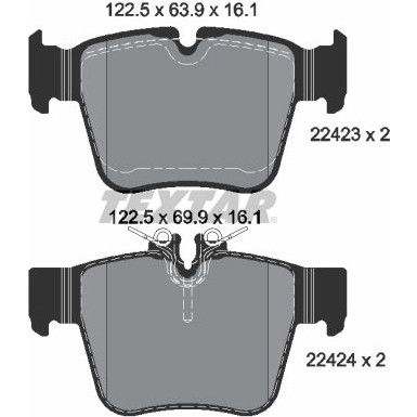 Textar Bremsbelagsatz, Scheibenbremse Q+ 2242301 Textar Bremsbelagsatz, Scheibenbremse Q+ 2242301