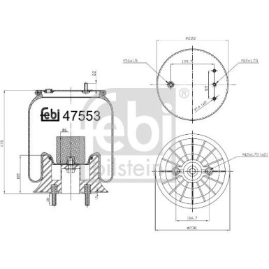 FEBI BILSTEIN 47553 Federbalg, Luftfederung