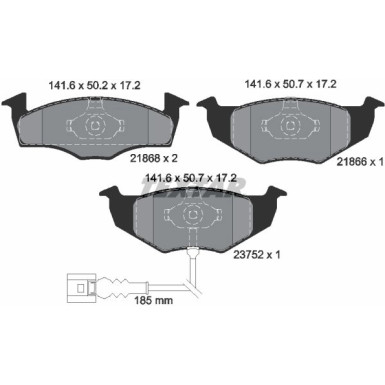 Bremsbelagsatz, Scheibenbremse 2186801 Bremsbelagsatz, Scheibenbremse 2186801