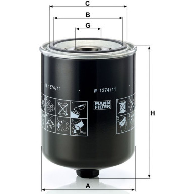 Ölfilter W 1374/11