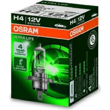 Osram Glühlampe, Fernscheinwerfer Ultra Life H4 Faltschachtel 64193ULT