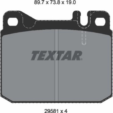 Textar Bremsbelagsatz, Scheibenbremse 2958105 Textar Bremsbelagsatz, Scheibenbremse 2958105