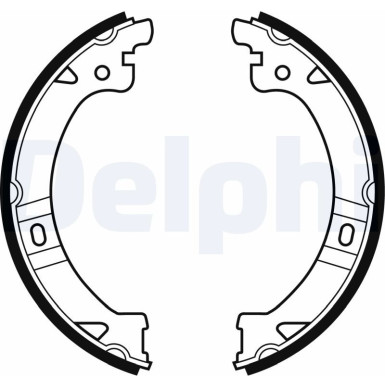 Delphi Bremsbackensatz, Feststellbremse LS1977